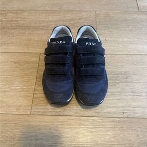 Prada Kids Dark Blue Sneakers